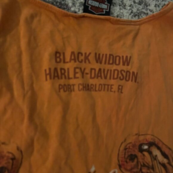 Harley-Davidson Orange Winged Muscle Tank - Picture 5 of 9